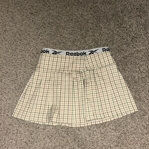 H&M Reebok Checkered Skirt with Elastic Waist